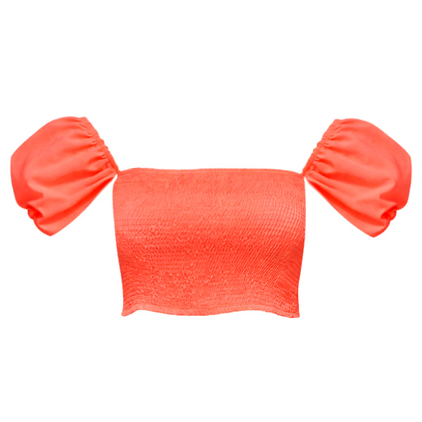 Crop Top Ela Coral Neon- M