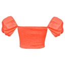 Crop Top Ela Coral Neon- M