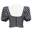 Crop Top Ela Cuadros- S