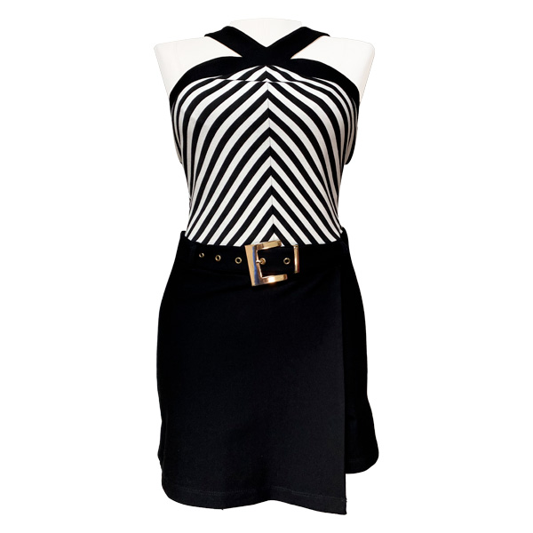 Jumper Studio F Blanco y Negro- XS