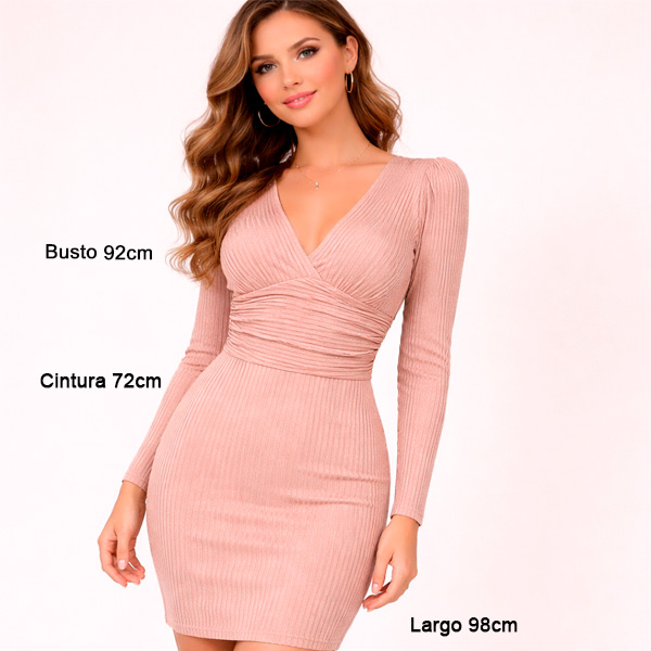 Vestido Studio F Nude- S