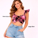 Crop Top Luz Marina Floral- S