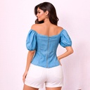 Blusa Studio F Azul Denim- S
