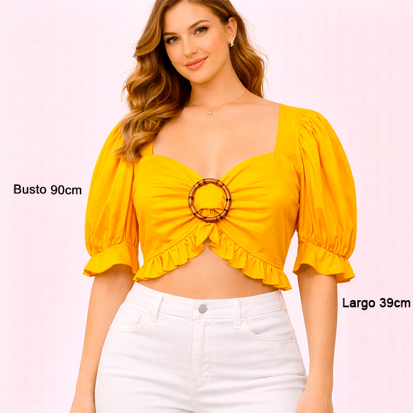 Crop Top Studio F Mostaza- S