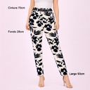 Pantalon Studio F Blanco Hueso y Negro- XS