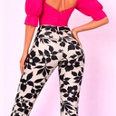 Pantalon Studio F Blanco Hueso y Negro- XS