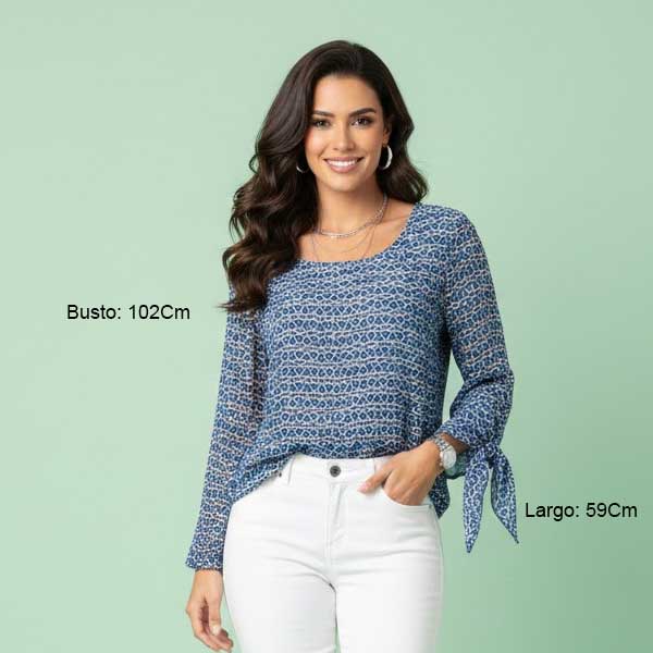 Blusa Point Estampado- L