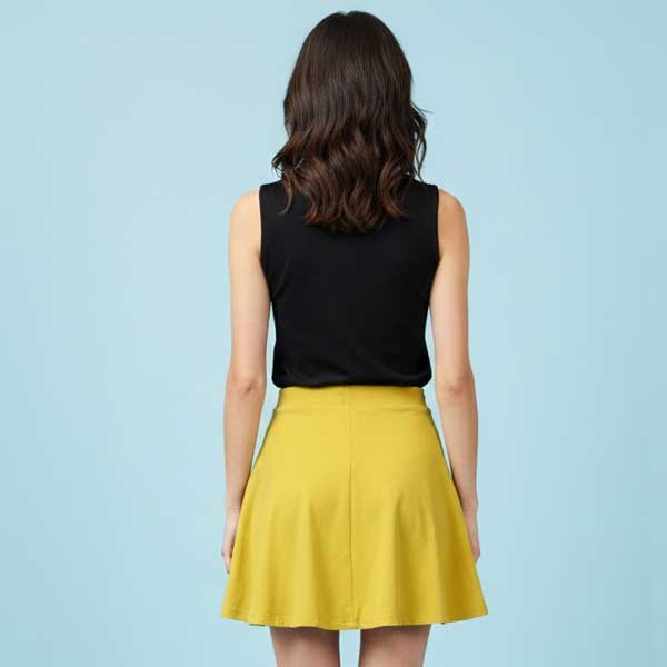 Falda Bershka Mostaza- S