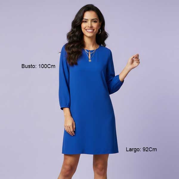 Vestido Mango Azul Rey- M