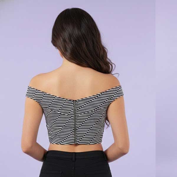 Crop Top Bershka Rayas- S
