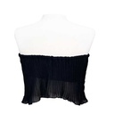 Crop Top Plisado Negro- XS