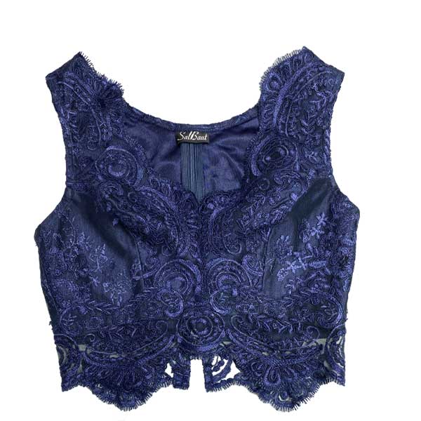 Crop Top Salbaut Azul Marino- S