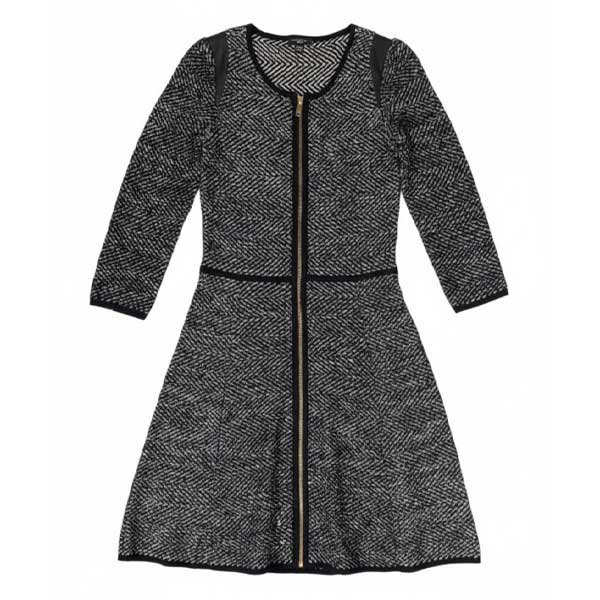 Vestido Ann Taylor Tejido Negro y Blanco- XXS