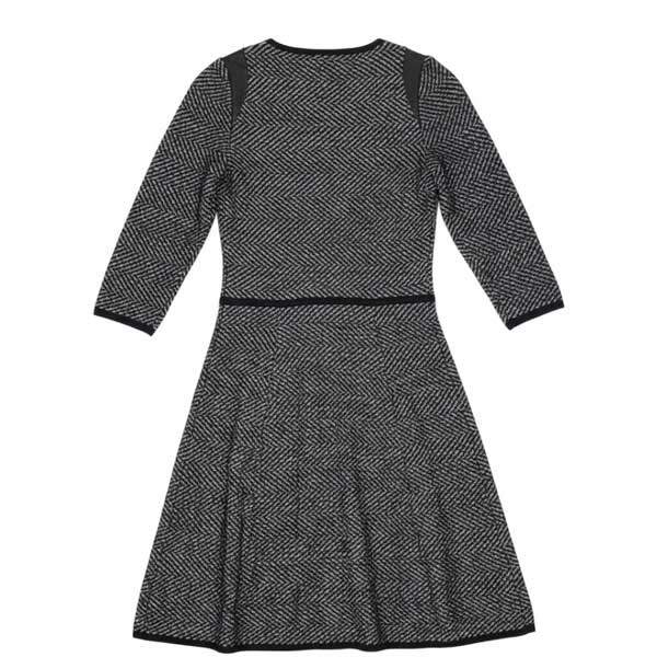 Vestido Ann Taylor Tejido Negro y Blanco- XXS