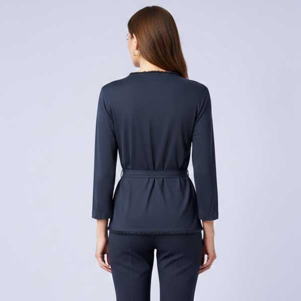 Blusa Carolina Herrera Azul Oscuro- L