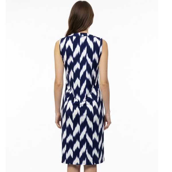 Vestido Michael Kors Azul Marino y Blanco- S