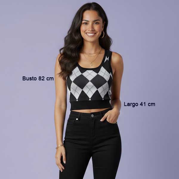 Blusa Shein Negro y Blanco- S