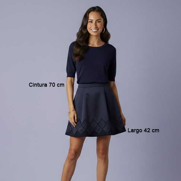 Falda Armani Exchance Azul Oscuro- M