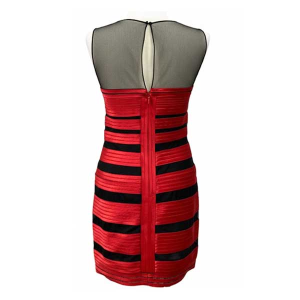 Vestido BCBG Rojo y Negro- S