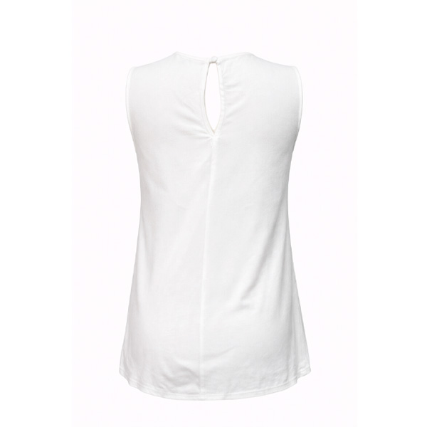 Blusa Forever21 Nude y Blanco- M