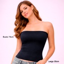 Top Strapless Negro- Unica