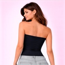 Top Strapless Negro- Unica