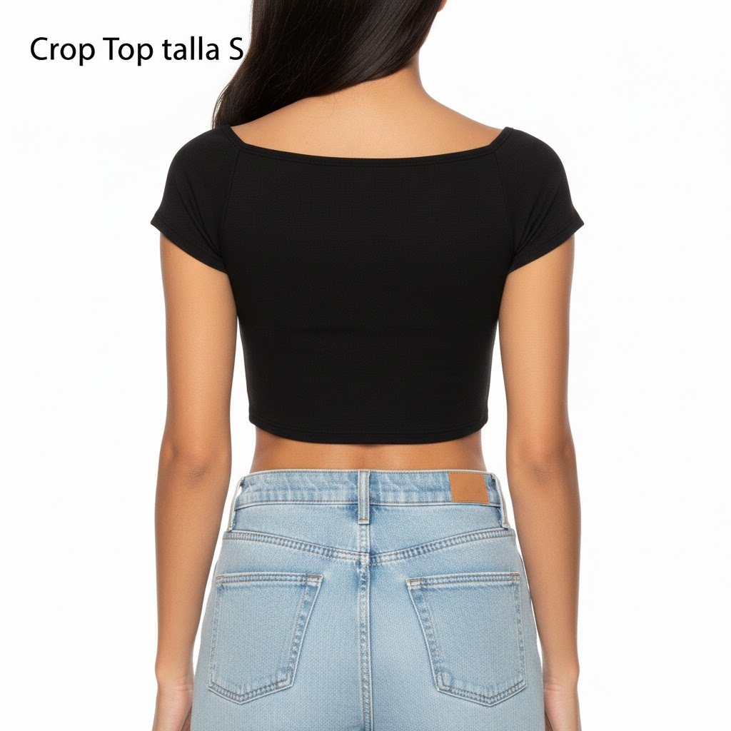 Crop Top Granada Negro- S