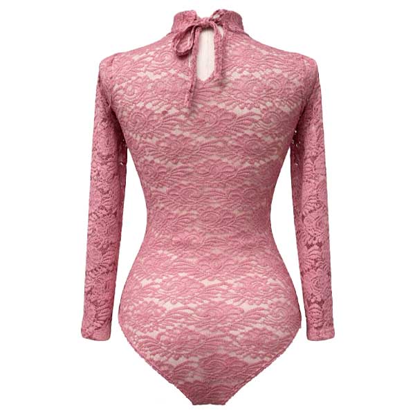 Body Encaje Palo Rosa- Unica