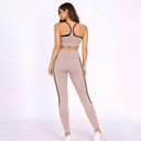 Conjunto Deportivo Jessica Sinpson Beige y Negro- S