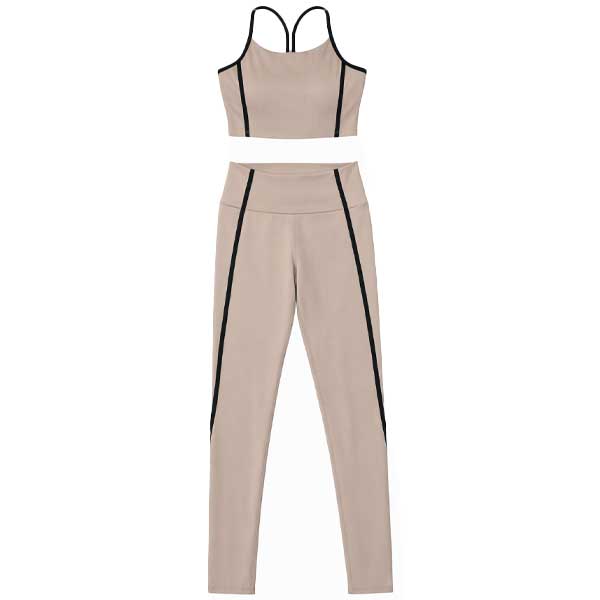 Conjunto Deportivo Jessica Sinpson Beige y Negro- S