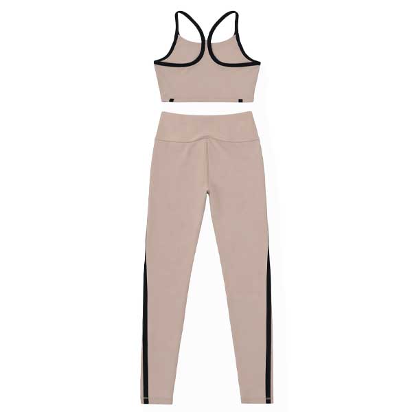 Conjunto Deportivo Jessica Sinpson Beige y Negro- S