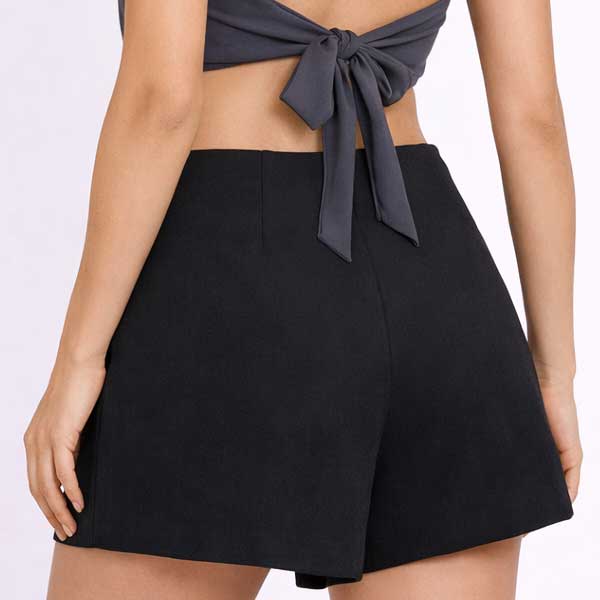 Falda Short Zara Negro- S