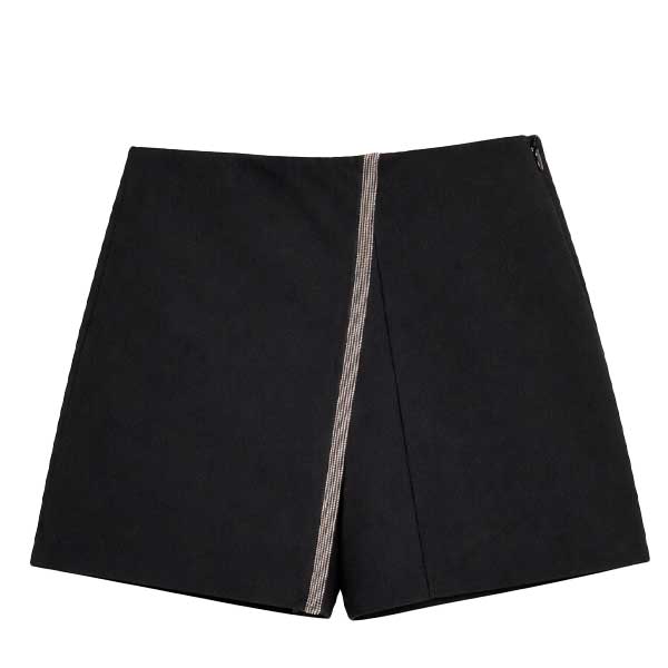 Falda Short Zara Negro- S