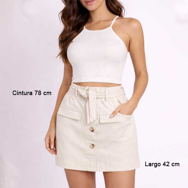 Falda Zara Beige- XS