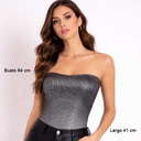 Straples Black Plateado- M