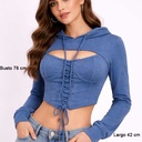 Sweater Corto Shein Azul Cobalto- S