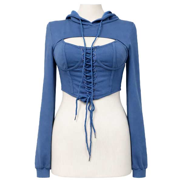 Sweater Corto Shein Azul Cobalto- S