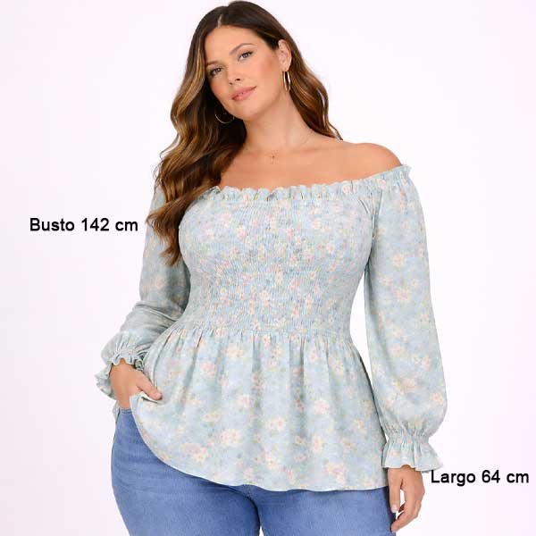 Blusa Top Model Floral- XL