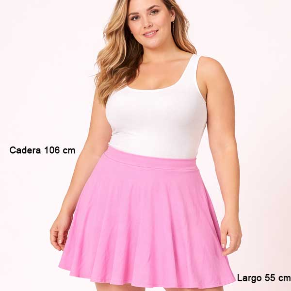 Falda Ava*Viv Rosado- 1XL