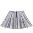 Falda Forever21 Plateado- M