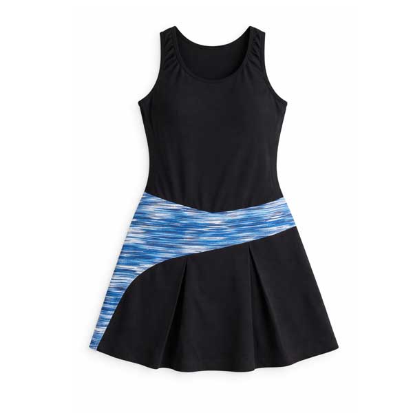 Vestido Deportivo Negro y Azul- S