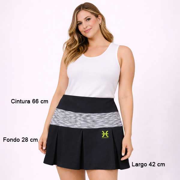 Falda Short Negro- S
