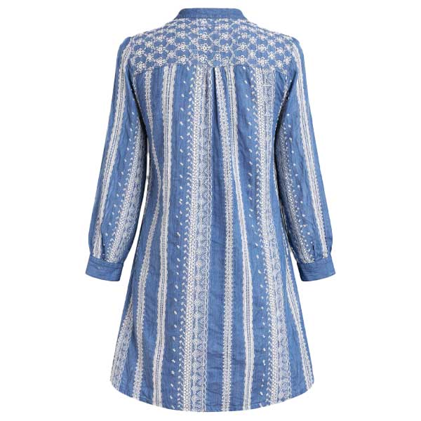 Vestido Zara Azul y Blanco- XS