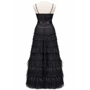 Vestido BCBGMAXZARIA Plumas de Ganso Negro- M