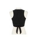 Crop Top Shein Negro Brillante- XS