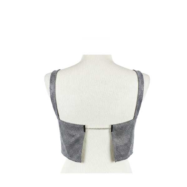 Crop Top Shein Plateado- XS