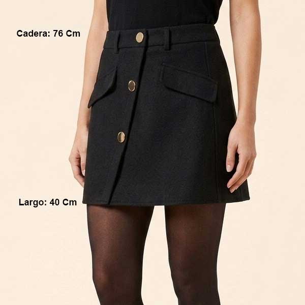 Falda Shein Negro- S