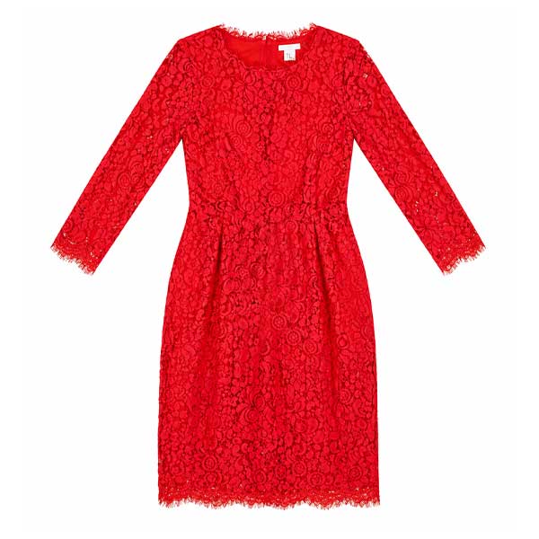 Vestido HyM Encaje Rojo- XS