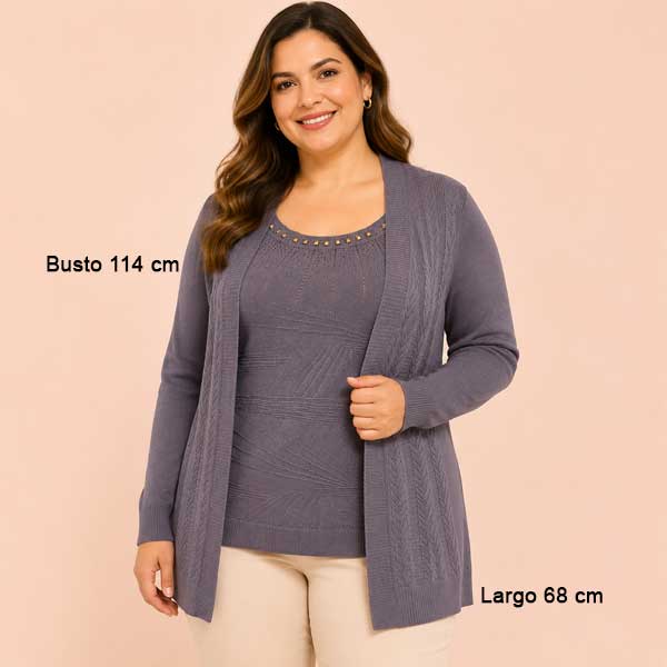 Blusa Distry Moda Gris- L
