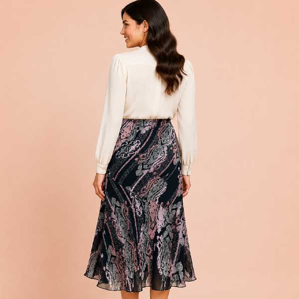 Falda Manzana Estampado - M